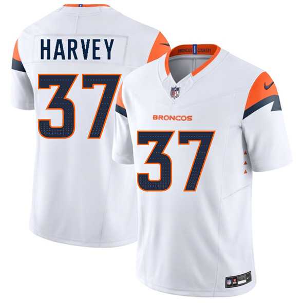 Men & Women & Youth Denver Broncos #37 RJ Harvey White 2025 Draft F.U.S.E. Vapor Limited Stitched Jersey->denver broncos->NFL Jersey